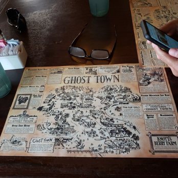 Ghost Town Grill - Plates mat with the history - American Near Me - Buena Park, California Ghost Town Grill - Plates mat with the history - American Near Me - Buena Park, California