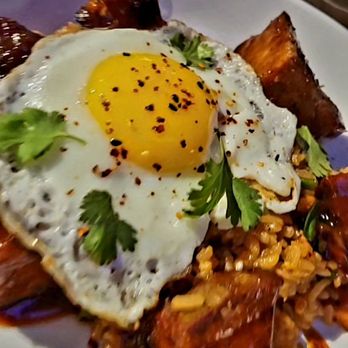 Thirsty Lion - Gochujang bbq pork and kimchi fried rice - American Near Me - Dallas, Texas