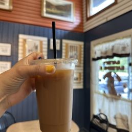 cinnamon latte with oat milk cinnamon latte with oat milk