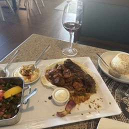 Ferdos Special. Chicken kabob , shish kabob, kafta kabob, tabouli, hummus, baba gannoul. My favorite. Ferdos Special. Chicken kabob , shish kabob, kafta kabob, tabouli, hummus, baba gannoul. My favorite.