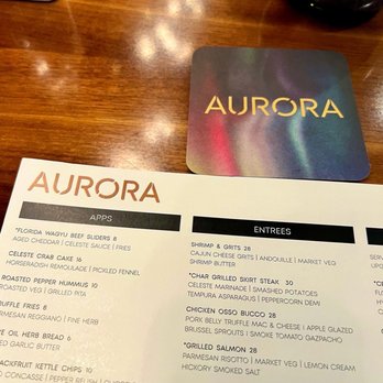 Aurora At The Celeste - Menu - American Near Me - Orlando, Florida