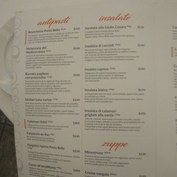 Porto Bello - Menu on 10.24.2021 - Italian Near Me - Puerto Vallarta, JAL