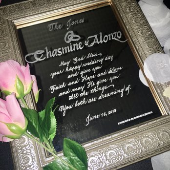 Calligraphy by Barbara - 8"x10" Custom hand engraved wedding gift - Calligraphy Near Me