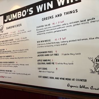 Jumbo's Win Win - Menu - Burgers Near Me - Philo, California
