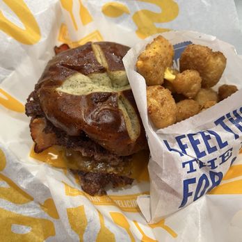 Culver's - Limited time Roasted garlic & bacon pub burger w/ cheese curds - Ice Cream & Frozen Yogurt Near Me - Hickory, North Carolina