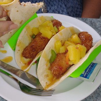 Seagrass Waterfront - coconut shrimp tacos with lemon salsa FANTASTIC! - Seafood Near Me - Homosassa, Florida Seagrass Waterfront - coconut shrimp tacos with lemon salsa FANTASTIC! - Seafood Near Me - Homosassa, Florida