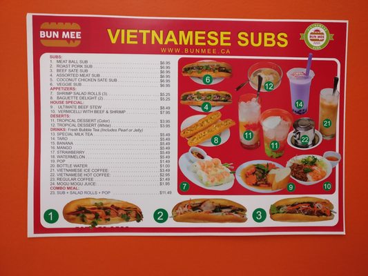 Menu photo 3 Bun Mee Vietnamese Subs Calgary, AB