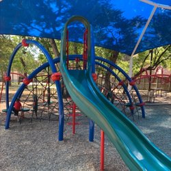 Loftin Park - Shaded bigger kid climbing structure