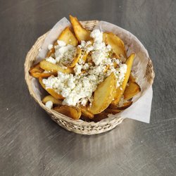 Kalamata Greek Kitchen - Greek fries with feta and oregano...herbie goodness.
