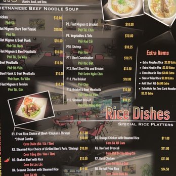 Pho Beef Noodle & Grill - Menu part 2 - Vietnamese Near Me - Lewisville, Texas