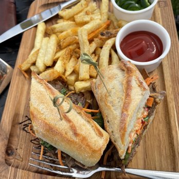 The Bench - Korean Style Brisket Sandwich - New American Near Me - Pebble Beach, California The Bench - Korean Style Brisket Sandwich - New American Near Me - Pebble Beach, California