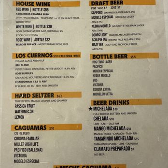 El Viejon - Drink menu - Seafood Near Me - San Diego, California