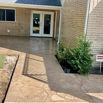 Garcia Elite Pro Works - Beautiful stamped concrete completed in Dallas, Texas personalized to customer's desire. - Masonry/Concrete Near Me Garcia Elite Pro Works - Beautiful stamped concrete completed in Dallas, Texas personalized to customer's desire. - Masonry/Concrete Near Me
