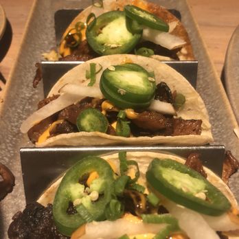 Moku Kitchen - Bulgogi tacos- kimchee, pork, jalapeño - Cocktail Bars Near Me - Honolulu, Hawaii