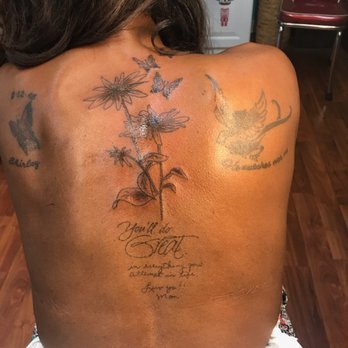 Earth's Edge - Gregs latest. 4my mom. 3 Black Eyed Susan's, 3 butterflies 4ech daughter & message from a card. LOVE having her writing on me.. - Tattoo Near Me - Winston Salem, North Carolina Earth's Edge - Gregs latest. 4my mom. 3 Black Eyed Susan's, 3 butterflies 4ech daughter & message from a card. LOVE having her writing on me.. - Tattoo Near Me - Winston Salem, North Carolina