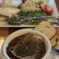 Boulevard Bread Company - French onion soup & Tuna Salad.