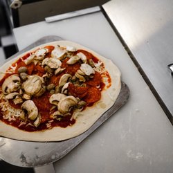Massimo's - Mushroom and pepperoni pizza