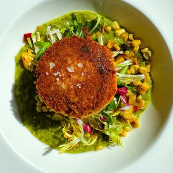 San Ysidro Ranch - Delicious Crab Cake from the Champagne Brunch Menu - Hotels Near Me - Montecito, California San Ysidro Ranch - Delicious Crab Cake from the Champagne Brunch Menu - Hotels Near Me - Montecito, California