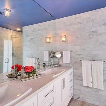 A Plus Cabinets - Modern White Master Bath as seen on Desert Flippers HGTV - Cabinetry Near Me - Indio, California A Plus Cabinets - Modern White Master Bath as seen on Desert Flippers HGTV - Cabinetry Near Me - Indio, California
