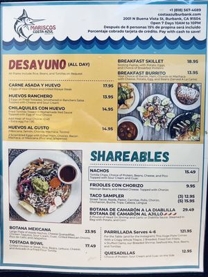 Menu photo 7 Costa Azul Burbank, CA Menu photo 7 Costa Azul Burbank, CA