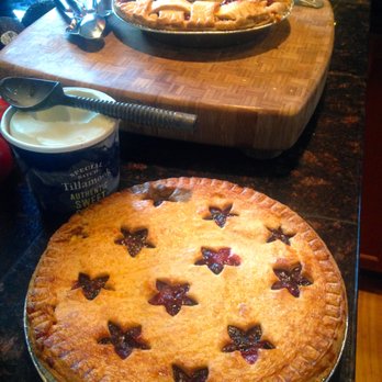 Packer Orchards & Bakery - cherry pie on top and marionberry below. - Bakeries Near Me - Hood River, Oregon
