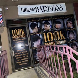 Exterior outside entrance of 100kbarbers - Front Entrance - Victorville, California Exterior outside entrance of 100kbarbers - Front Entrance - Victorville, California