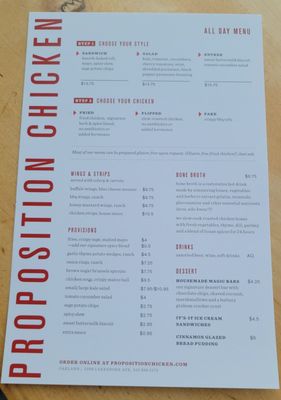Menu photo 1 Proposition Chicken Oakland, CA Menu photo 1 Proposition Chicken Oakland, CA