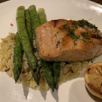 Moondance Grill - My friend loved her salmon! - New American Near Me - Germantown, Tennessee