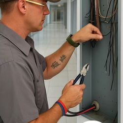 EaZy Pros - Certified EaZy Electrician replacing an outdated Federal Pacific panel with a new modern upgrade for improved safety.