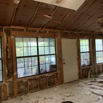 All Nation Restoration - Living room water damages and mold removal. Demo day 2 - Damage Restoration Near Me - Austin, Texas