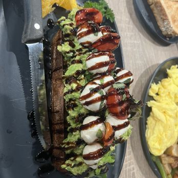 Eggs & Waffles - Caprese Avocado Toast - Breakfast & Brunch Near Me - Gilroy, California Eggs & Waffles - Caprese Avocado Toast - Breakfast & Brunch Near Me - Gilroy, California