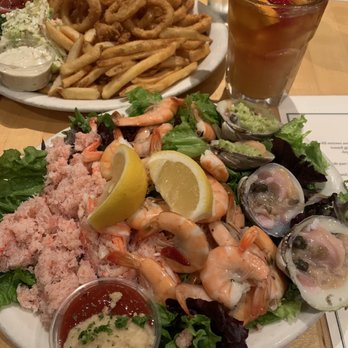 Brophy Bros - Cold Combo (they were out of oysters and ceviche, so we substituted with clams and extra crab) - Seafood Near Me - Santa Barbara, California