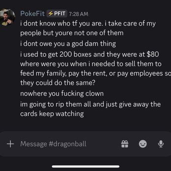 PokeFit Trading - Owners poor attitude - Hobby Shops Near Me - Orlando, Florida PokeFit Trading - Owners poor attitude - Hobby Shops Near Me - Orlando, Florida