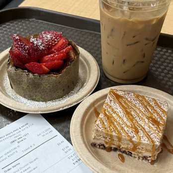 Emily Mai's Pho & More - hazelnut crunch square and basque cheesecake coffee with condensed milk - Food Court Near Me - Midland, Michigan Emily Mai's Pho & More - hazelnut crunch square and basque cheesecake coffee with condensed milk - Food Court Near Me - Midland, Michigan