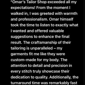 Omar Tailor Shop - Why I love Omar - Sewing & Alterations Near Me - Rocky Mount, North Carolina Omar Tailor Shop - Why I love Omar - Sewing & Alterations Near Me - Rocky Mount, North Carolina