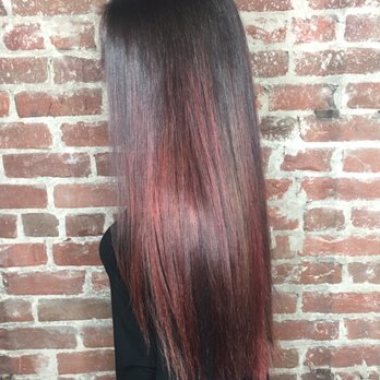 Ava Lane Hairdressing - Balayage from Melanie, blended with rose gold and mauve tones! - Hair Stylists Near Me - Petaluma, California