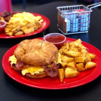 Cherry Pit Cafe and Pie Shop - Bacon Egg and Cheese Breakfast Croissant Sandwich - Breakfast & Brunch Near Me - Greensboro, North Carolina Cherry Pit Cafe and Pie Shop - Bacon Egg and Cheese Breakfast Croissant Sandwich - Breakfast & Brunch Near Me - Greensboro, North Carolina