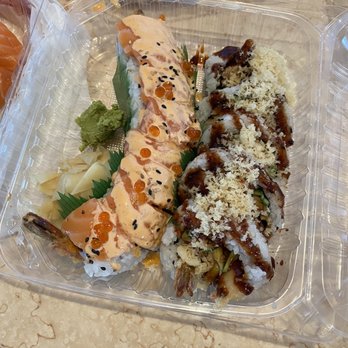 Yami Sushi & Teriyaki - Salmon liver roll and shrimp tempura w/ cream cheese roll - Japanese Near Me - Gresham, Oregon