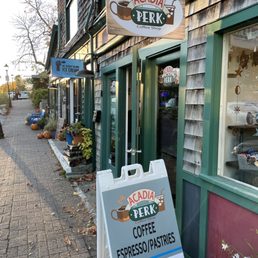 a sign for a coffee shop