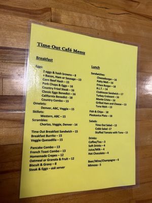 Menu photo 1 Time Out Cafe Vista, CA