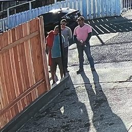 Here's Cristobal with my stalker neighbor apparently going over what we did. Here's Cristobal with my stalker neighbor apparently going over what we did.