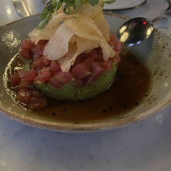 The Wheel - Diced tuna on mid-grad guacamole swimming in miso sauce - New American Near Me - Stamford, Connecticut The Wheel - Diced tuna on mid-grad guacamole swimming in miso sauce - New American Near Me - Stamford, Connecticut