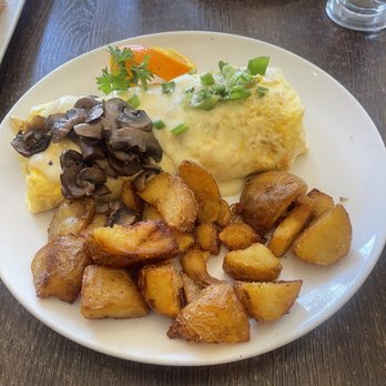 Rosine's Restaurant - Omelette - 'The Works' - devoid of sausage - go figure ! if you're paying $17 for an omelette - better be perfect ! - American Near Me - Monterey, California Rosine's Restaurant - Omelette - 'The Works' - devoid of sausage - go figure ! if you're paying $17 for an omelette - better be perfect ! - American Near Me - Monterey, California