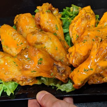 AwesomeSauce - Mango haberno wings on the right - Burgers Near Me - Astoria, New York