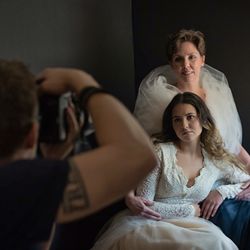 Paparazzo Film Portrait Photography by David Lee - Behind the scenes during a session.