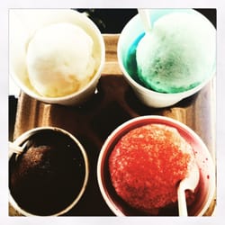 Snowflake Factory - Sugar free root beer, wedding cake, coconut with cream, and strawberry shortcake