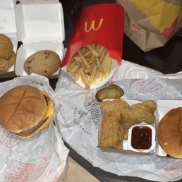 2 Mcdoubles for $3.50. Free cookie with purchase. $1 Large fries. Or Buy 6 piece, get one for free. Via app. 2 Mcdoubles for $3.50. Free cookie with purchase. $1 Large fries. Or Buy 6 piece, get one for free. Via app.