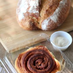 Ypsilanti Farmers Market - Cinnamon Roll ($4) from B-Cubed Bakery