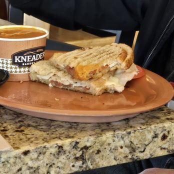 Kneaders Bakery & Cafe - Chicken pesto sandwich and tomato soup - Cafes Near Me - Colorado Springs, Colorado Kneaders Bakery & Cafe - Chicken pesto sandwich and tomato soup - Cafes Near Me - Colorado Springs, Colorado
