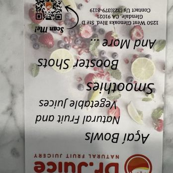 Dr Juice - Acai Bowls Near Me - Glendale, California